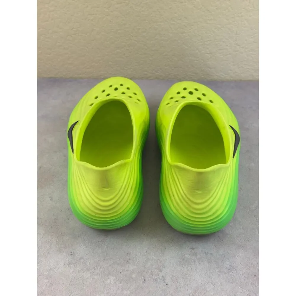Nike React X Rejuven8 Lime Green Men’s 11 Womens 12 Slip-On Cushioned Slides